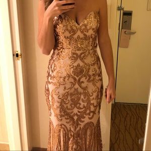 Bariano gown / prom dress / black tie formal dress